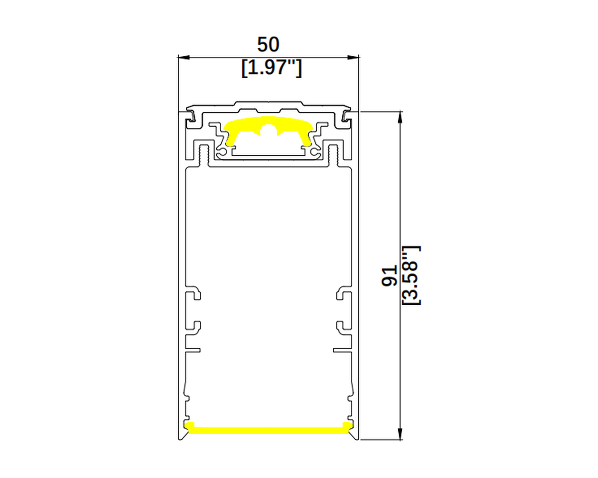 AM20S architectural luminaire dimension drawing with original measurements