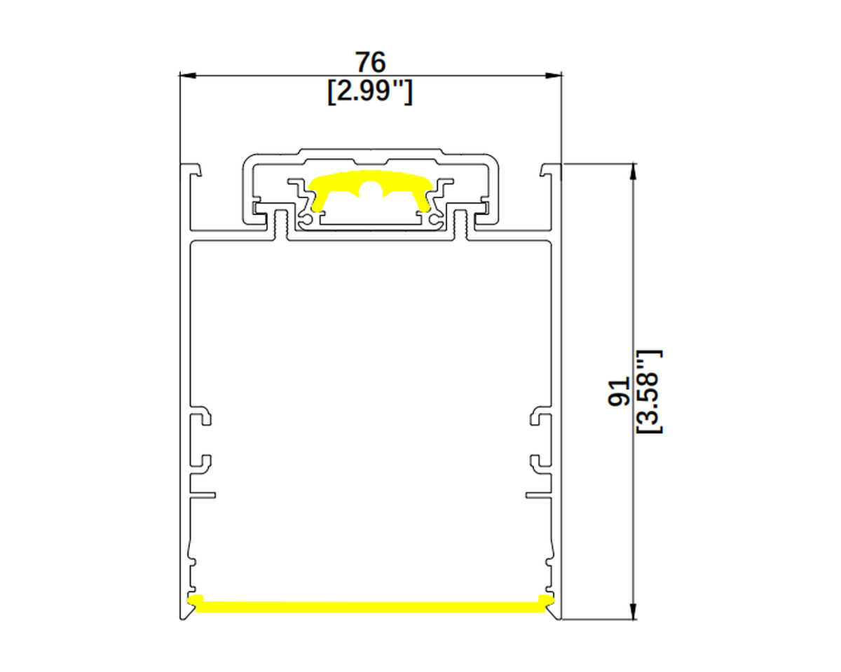 AM30S architectural luminaire dimension drawing with original measurements