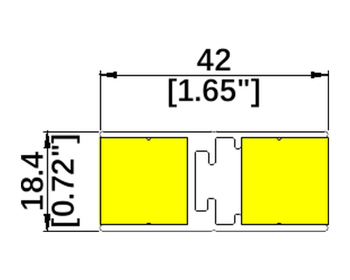 AR1942 architectural luminaire dimension drawing with original measurements