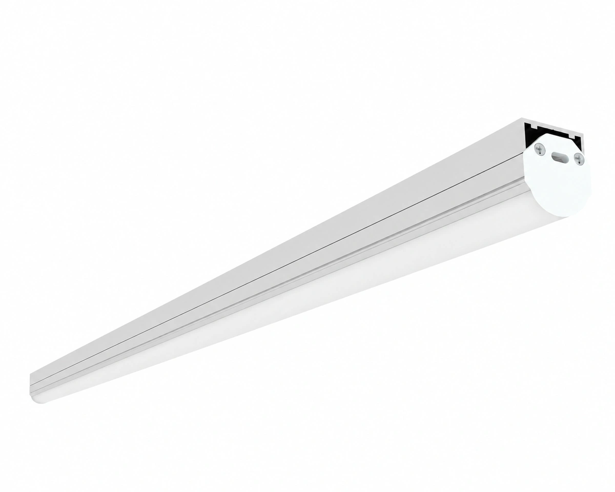 CMB PLUS aluminum linear lighting profile with a rounded diffuser