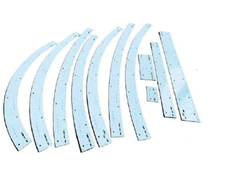 Curved LED boards in several arc lengths