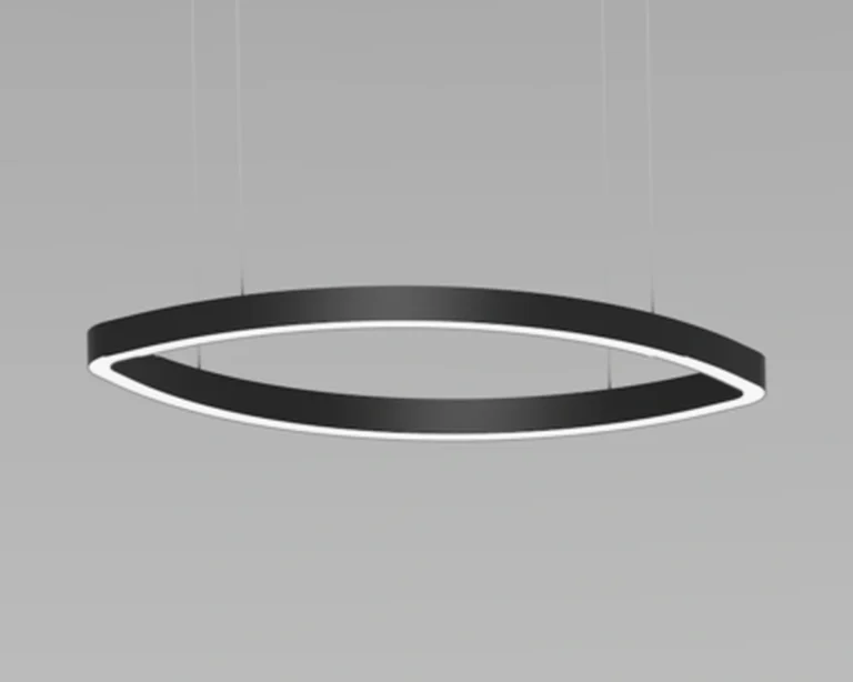 EYS curved lighting product with illuminated diffuser