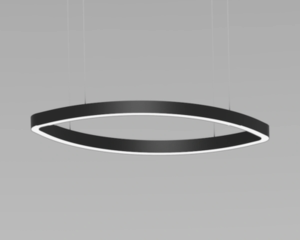 EYS curved lighting product with illuminated diffuser