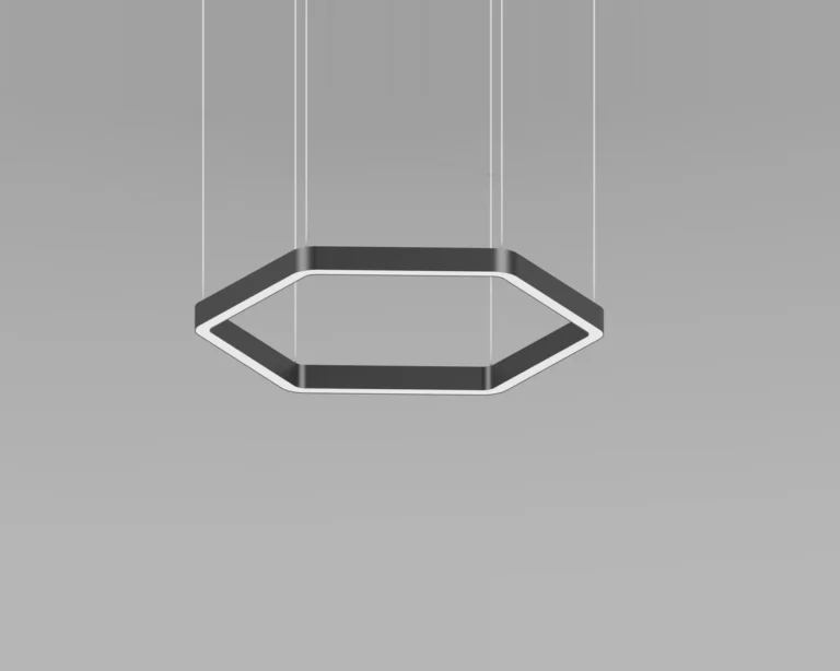 HEXG Hexagon curved lighting product with illuminated diffuser
