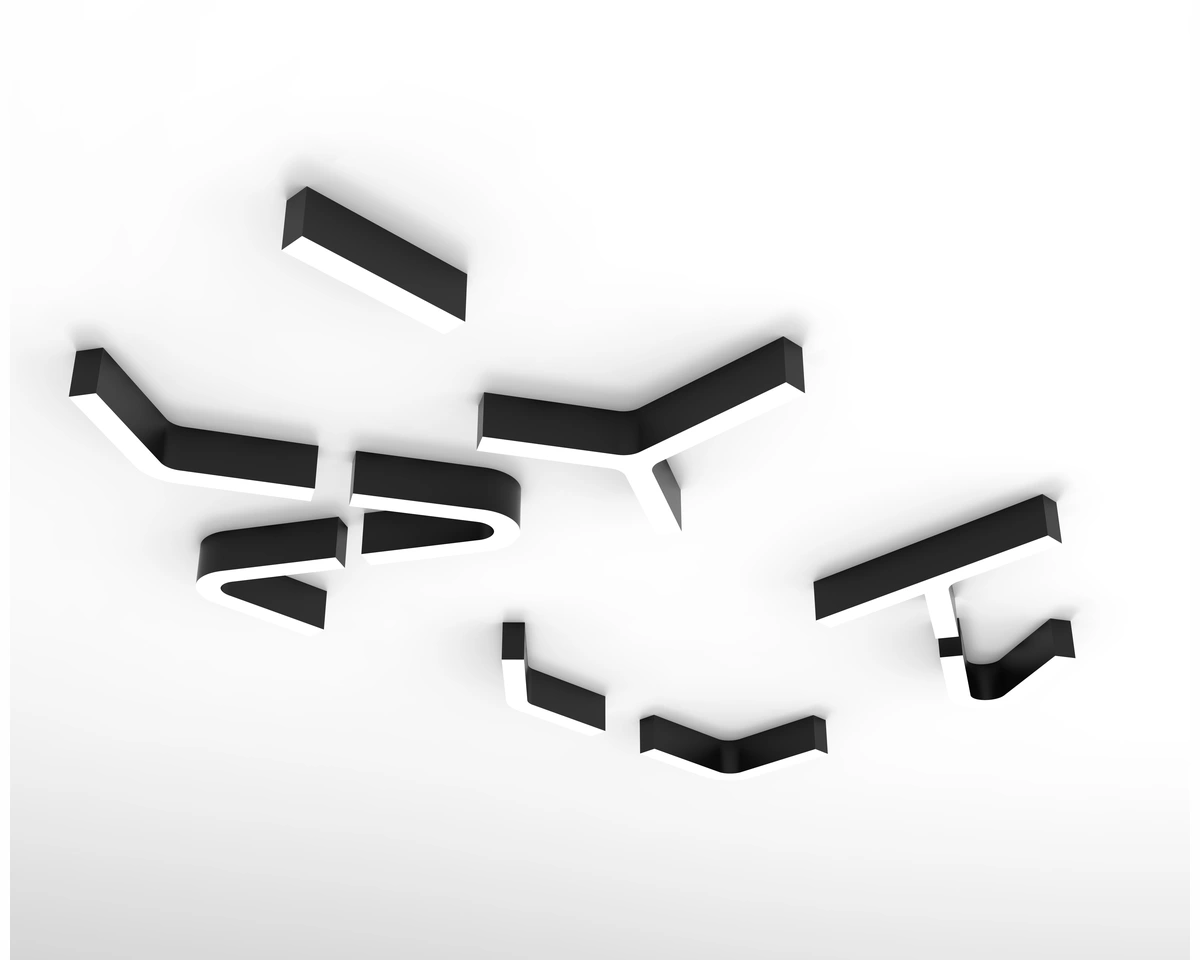 DIY Honeycomb curved lighting product with illuminated diffuser