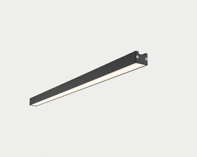 MONA slim black linear lighting profile with a diffuser