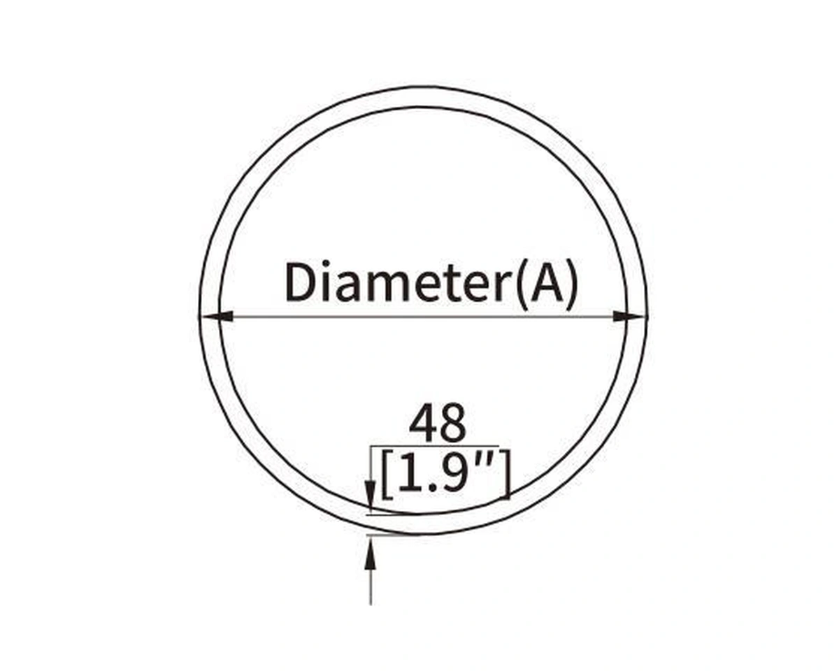 RNG1 ring curved LED profile geometry and dimension drawing from the Felix catalogue
