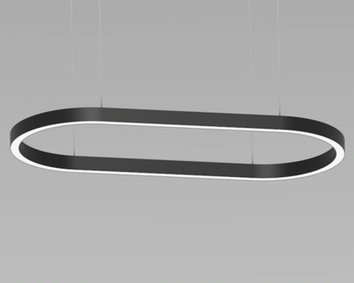 RWY curved lighting product with illuminated diffuser