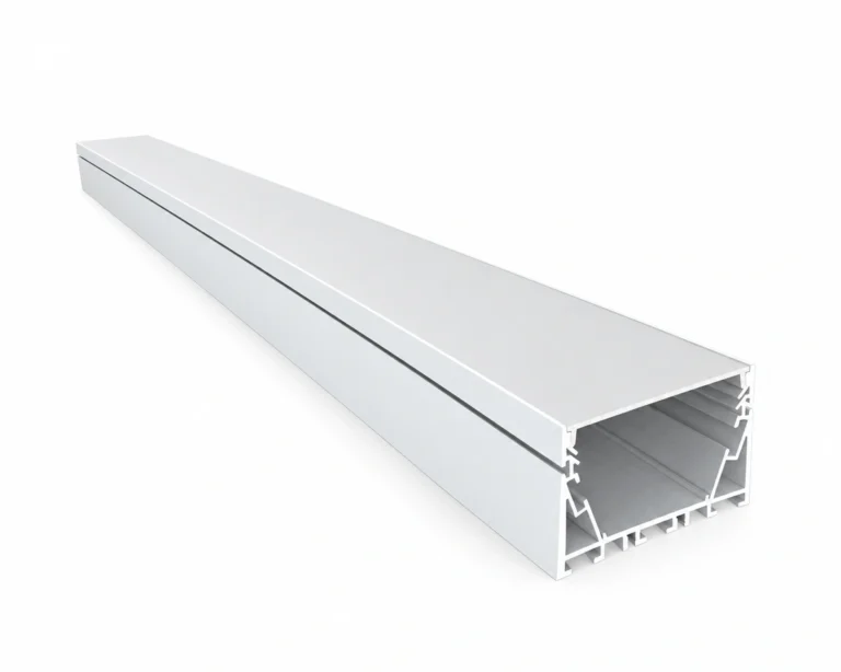 UGR 42 Series silver aluminum lighting profile with a shallow open cross-section