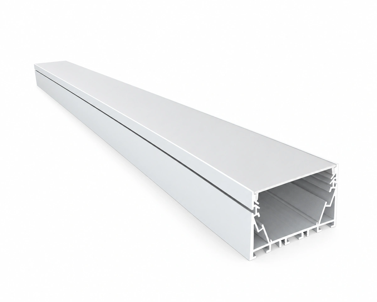 UGR 42 Series silver aluminum lighting profile with a shallow open cross-section