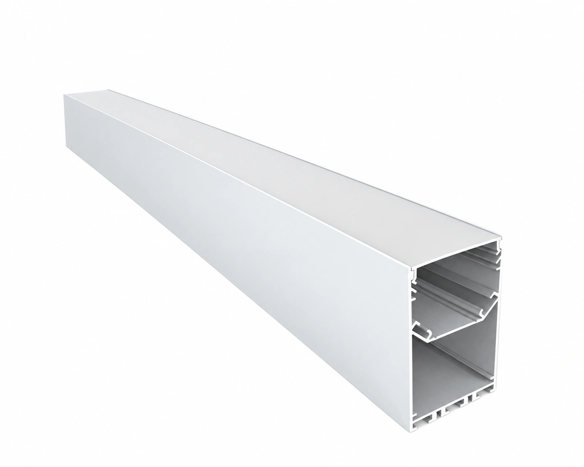 UGR 80 Series silver aluminum lighting profile with a tall open cross-section