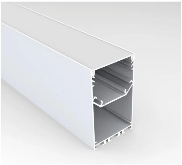UGR high-body aluminium lighting housing with the open end visible